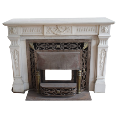 White marble surround fireplace No. 3511