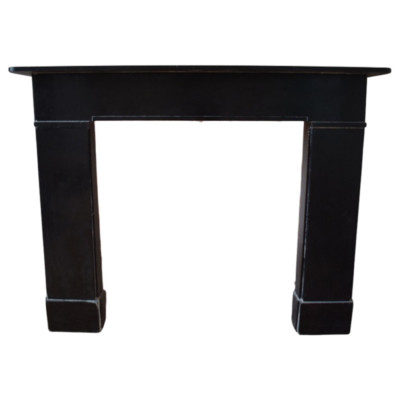Art deco black marble orbital fireplace No. 3629