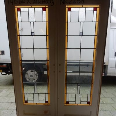 Stained glass sliding doors No. 2258