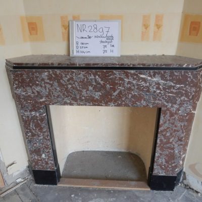 Red marble fireplace No. 2897
