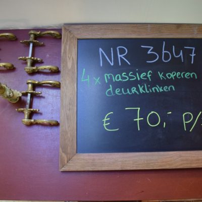 Solid copper door handles No. 3647