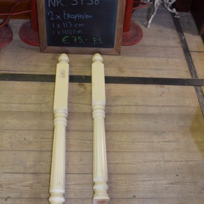 Two wooden stair posts No. 3736