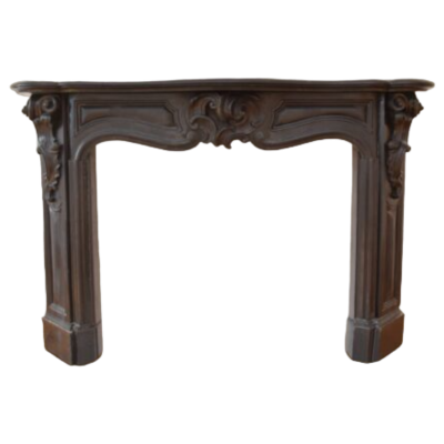Antique black marble fireplace No. 4108