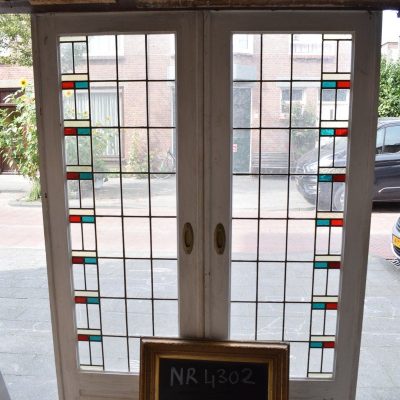 Stained glass sliding doors No. 4302