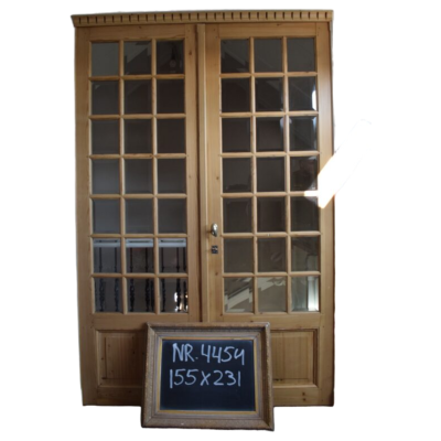 Stylish Wooden Portal Door with Glass - No. 4454