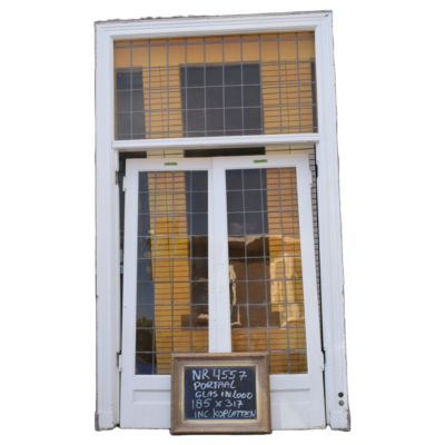 Complete Portal Door with Stained Glass - 185 x 317cm - NR. 4557