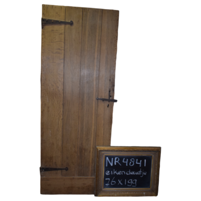 Robust Oak Door with Classic Hardware - No. 4841