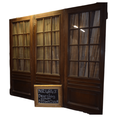 Elegant Oak Triple Door with Glass Panels No. 4843