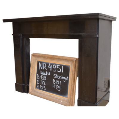 Art Nouveau Black Marble Fireplace 138x103cm NR. 4951