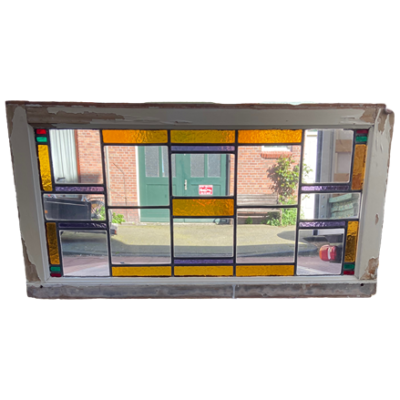 Large Stained Glass Window 113x59 cm - No. 4963