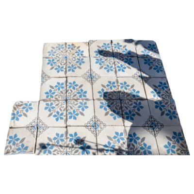 Set of 20 Portuguese Cement Tiles - 15x15 cm - NR 5004