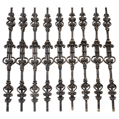 Set of 9 Cast Iron Bars - 82 cm long - NR 5019