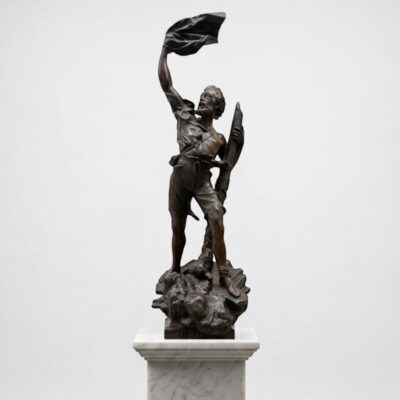 Spelterbeeld ‘Détresse’ — Arthur Waagen, ca. 1900