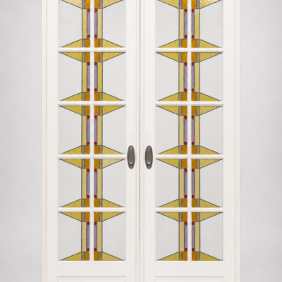 Stained glass sliding doors