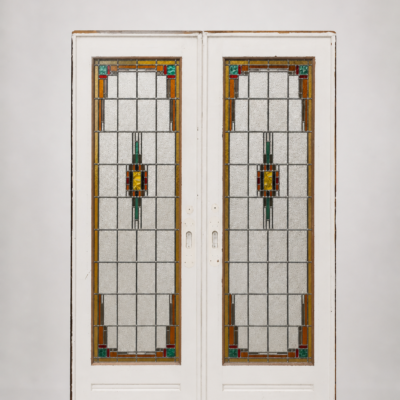Stained glass sliding doors