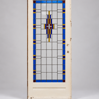 Stained glass sliding door