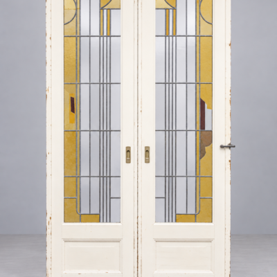 Stained glass sliding doors