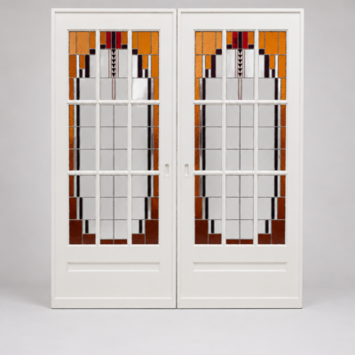 Stained glass sliding doors