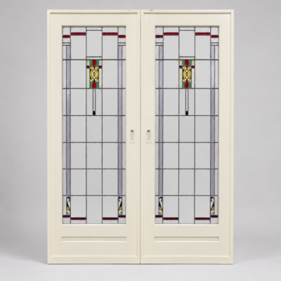 Stained glass sliding doors