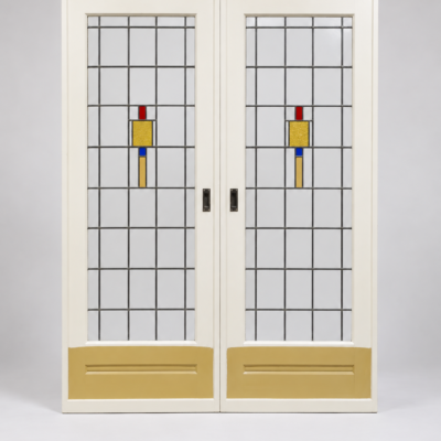 Stained glass sliding doors