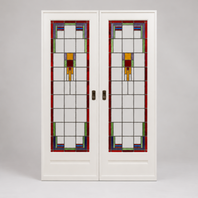 stained glass sliding doors